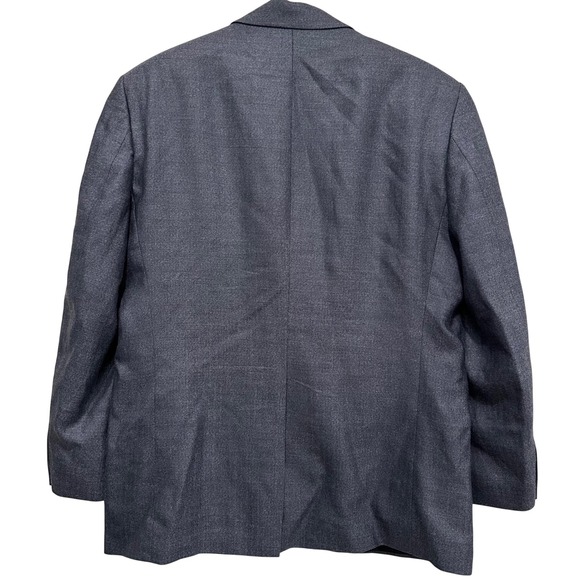 Ralph Lauren Mens Blue Herringbone Wool Silk Blend Sport Coat Blazer Size 44R - Picture 3 of 6